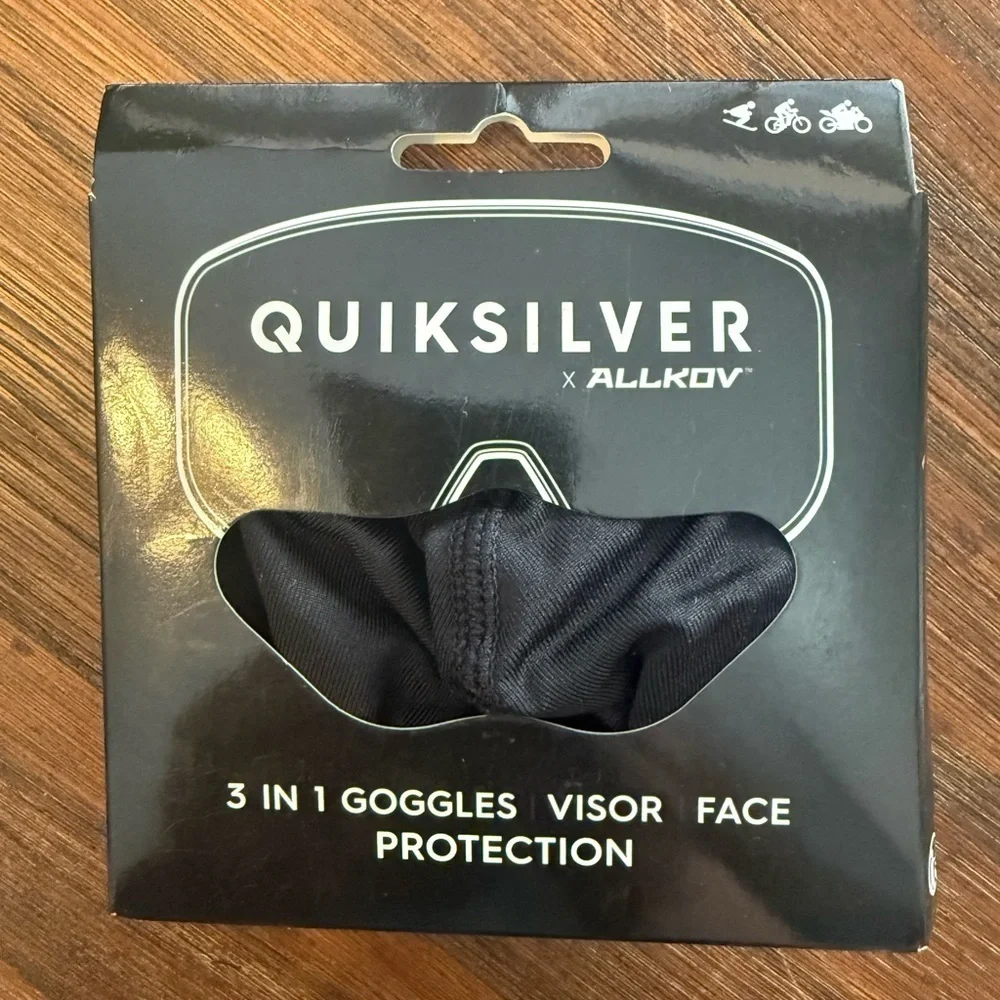 NEW Quiksilver x Allkov 3-in-1 Goggles Visor Face Protection Mask Snow Ski Bike